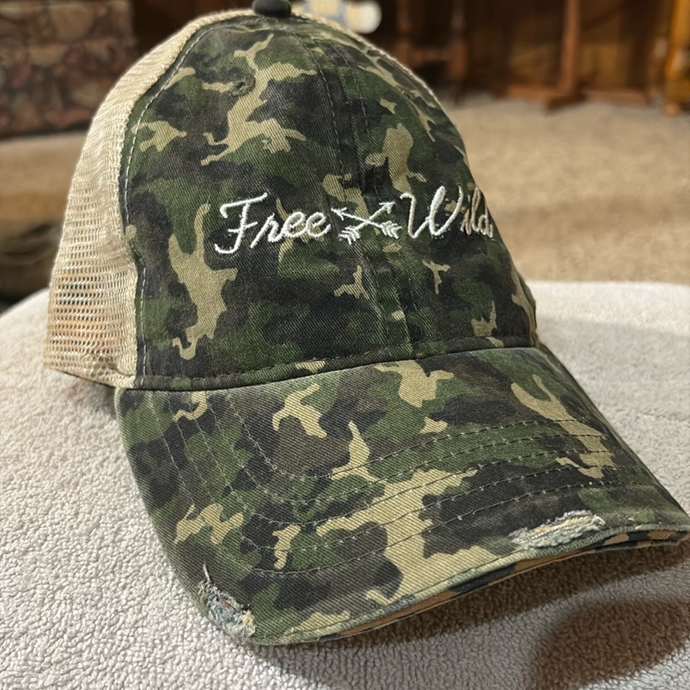 Camo free and wild baseball hat